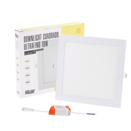 Placa LED 18W 1.350Lm 6000ºK Cuadrada 40.000H