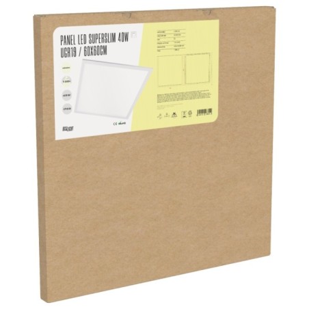 Panel LED Superslim 40W 4500Lm  4200ºK 60x60Cm UGR19 40.000H