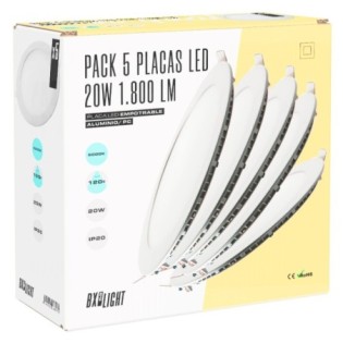 Pack 5 Placas LED  20W...