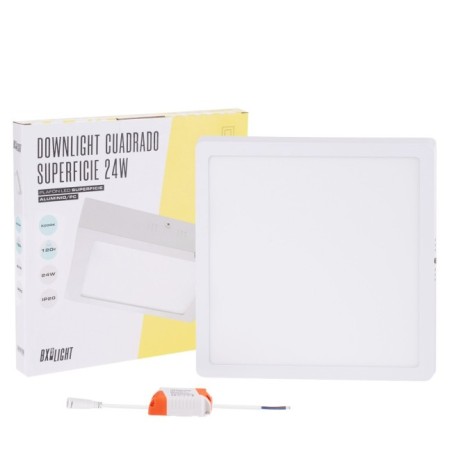 Plafón LED 24W 1778Lm  3000ºK Cuadrado 40.000H