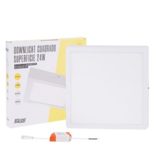 Plafón LED 24W 1778Lm  3000ºK Cuadrado 40.000H