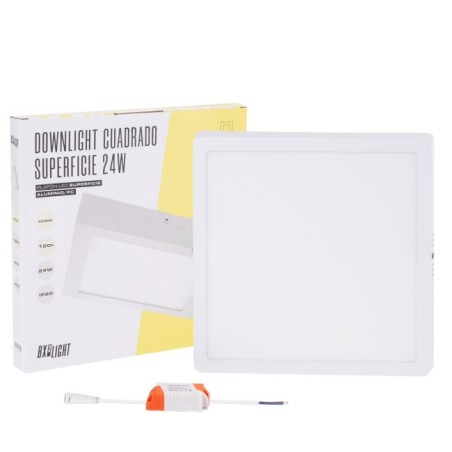 Plafón LED 24W 1778Lm  3000ºK Cuadrado 40.000H