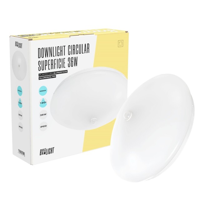 Plafón LED 18W 1500Lm  4200ºK Detector 40.000H