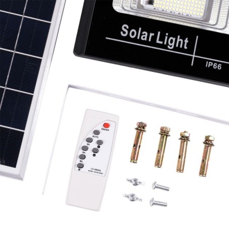 Proyector LED Solar 30W 6500K Panel: 6V/6W Batería: 3,2V/3000MaH Control Remoto