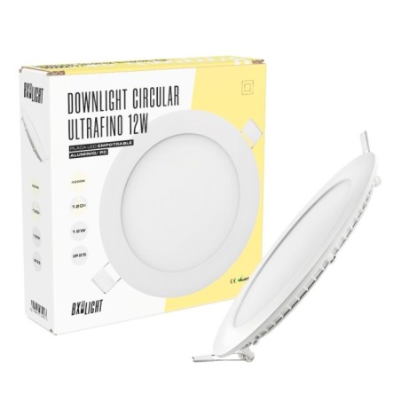 Placa LED 12W 805Lm 3000ºK Circular 40.000H