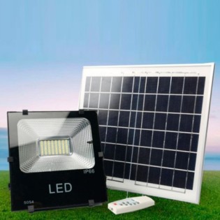 Foco Proyector LED 200W 20.000Lm 6000ºK Solar Sensor 200W + Control Remoto Panel 6V/30W 40.000H