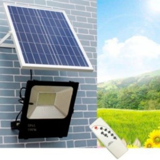 Foco Proyector LED 200W 20.000Lm 6000ºK Solar Sensor 200W + Control Remoto Panel 6V/30W 40.000H