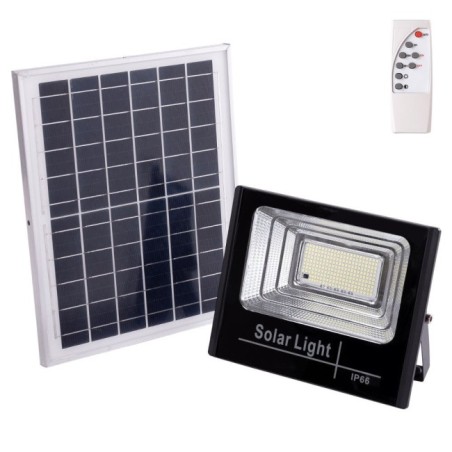 Proyector LED Solar 100W 6500K Panel: 6V/12W BaterÃ­a: 3,2V/8000MaH Control Remoto