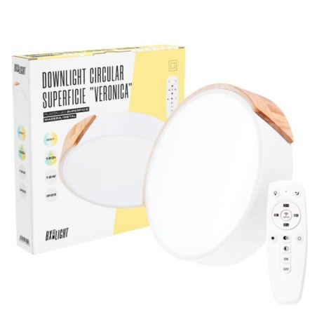 Plafón LED 18W 1.800Lm Circular Bicolor Veronica Temperatura Color Ajustable 40.000H