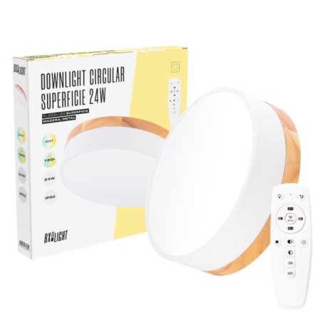 Plafón LED 24W 2493Lm Mando a Distancia (Intensidad-CCT) 10.000H