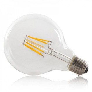 Bombilla LED E27 6W  432Lm 2000ºK Filamento G95 40.000H