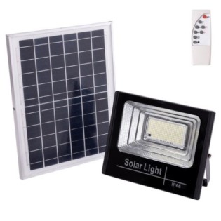Proyector LED Solar 100W 6500K Panel: 6V/12W BaterÃ­a: 3,2V/8000MaH Control Remoto