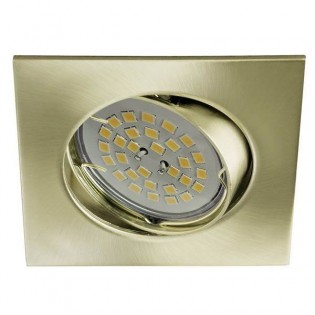 Eclo - Kit de foco empotrable, basculante, portalmparas y bombilla, color oro viejo