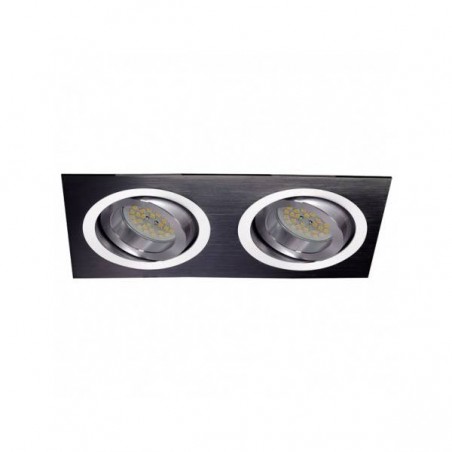  	Foco empotrable Kardan Helium cuadrado negro o aluminio