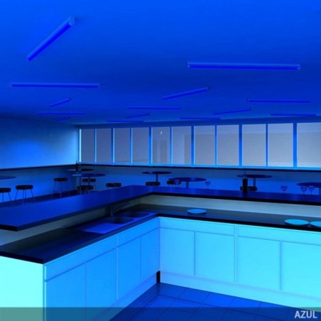 Tubo Led T8 18W 1.500Lm 120Cm Difusor Opal - Azul 40.000H