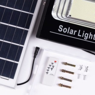 Proyector LED Solar 200W 6500K con Panel 6V/20W y Batería 3,2V/15000mAh