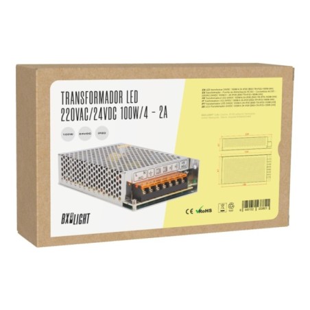 Transformador 220V a 24VDC 100W 4.2A IP20