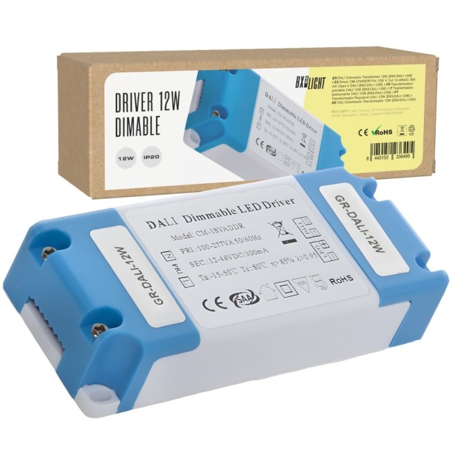 Driver DALI 12W, 12-48VDC, 300mA, IP20, PVC/ABS, 100-277V AC