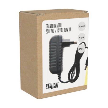 Transformador LED 12W 1A ABS IP25 230VAC/12VDC CE RoHS