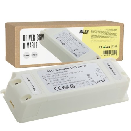 Driver DALI 36W Clase II IP25 100-277V AC 50-60Hz Dimable