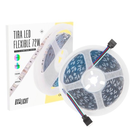 Tira LED Flexible 72W RGB 12VDC 5m IP20 SMD5050 120º