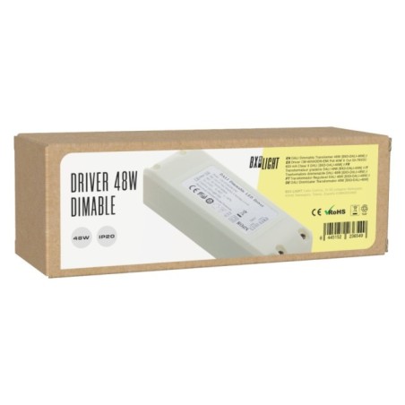 Driver LED DALI 48W, 50-76VDC, 600mA, Clase II, IP25