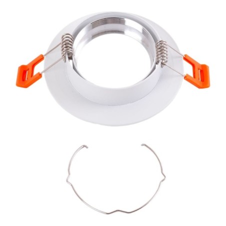 Foco Downlight Circular Basculante Aluminio Blanco Ø93mm IP25
