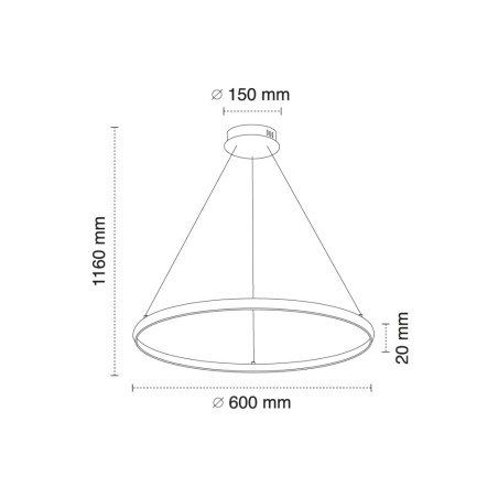 Lámpara de techo LED Tiamis (52W)
