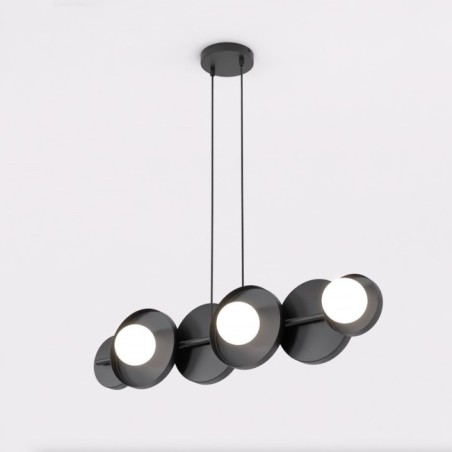 Lámpara colgante Aurevo negro (6 luces)