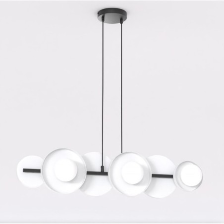 Lámpara colgante Aurevo blanco (6 luces)