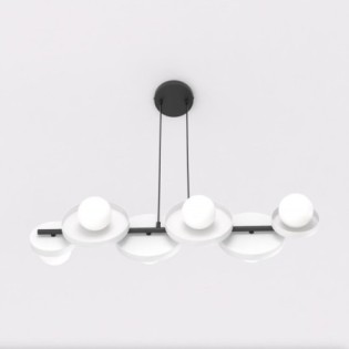 Lámpara colgante Aurevo blanco (6 luces)