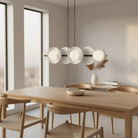 Lámpara colgante Aurevo blanco (6 luces)