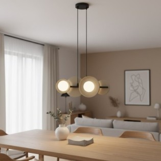 Lámpara colgante Aurevo moka (4 luces)