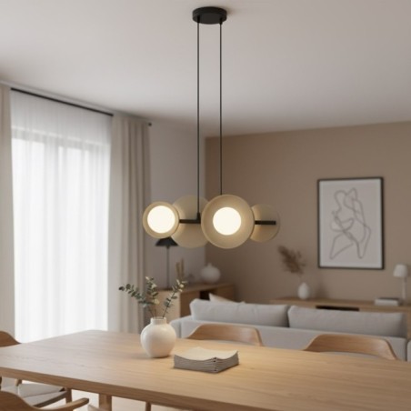 Lámpara colgante Aurevo moka (4 luces)