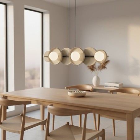 Lámpara colgante Aurevo moka (6 luces)