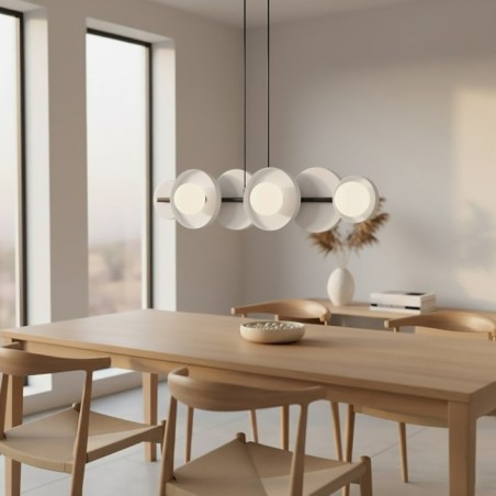 Lámpara colgante Aurevo gris (6 luces)