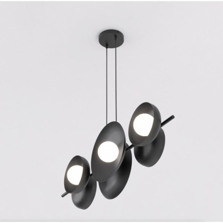 Lámpara colgante Cirion negro (6 luces)