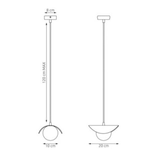 Lámpara colgante Serelia blanco