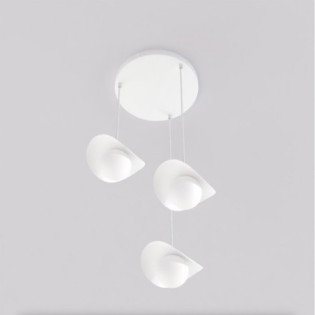 Lámpara colgante Serelia blanco (3 luces)