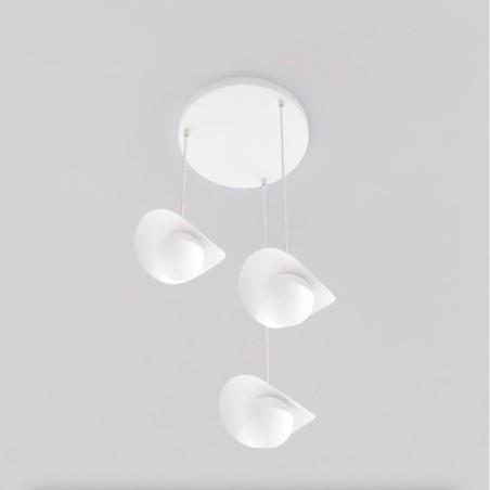 Lámpara colgante Serelia blanco (3 luces)