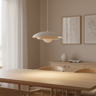 Lámpara colgante Arka blanco+moka (3 luces)