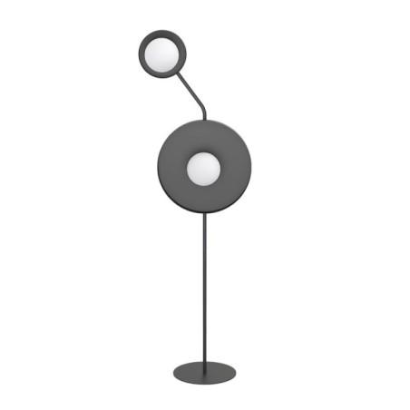 Lámpara de pie Novara negro (2 luces)