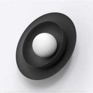 Aplique de pared Kumi negro