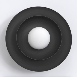 Aplique de pared Kumi negro