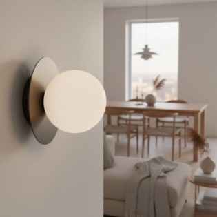 Aplique de pared Zalko negro