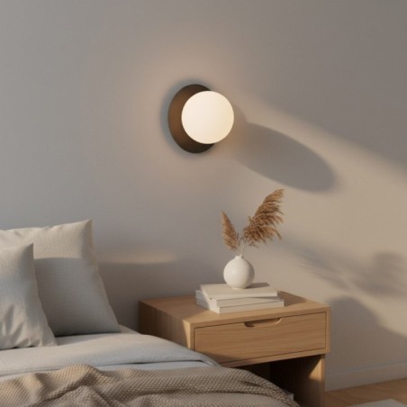 Aplique de pared Zalko negro