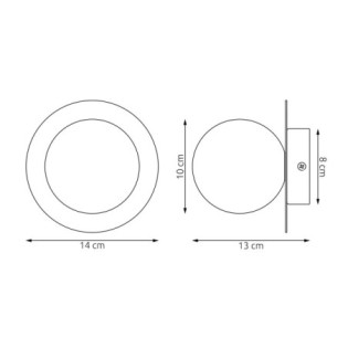 Aplique de pared Zalko negro