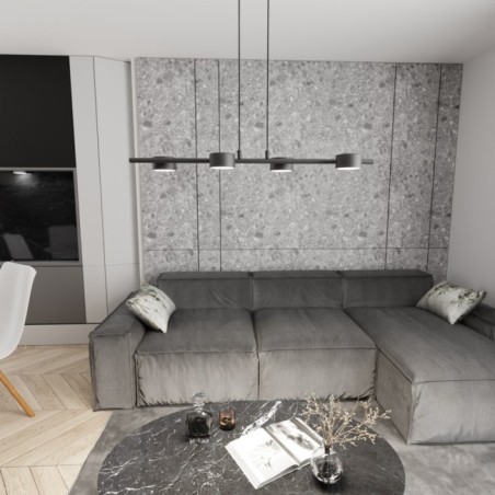 Lámpara colgante Kelvo negro (4 luces)