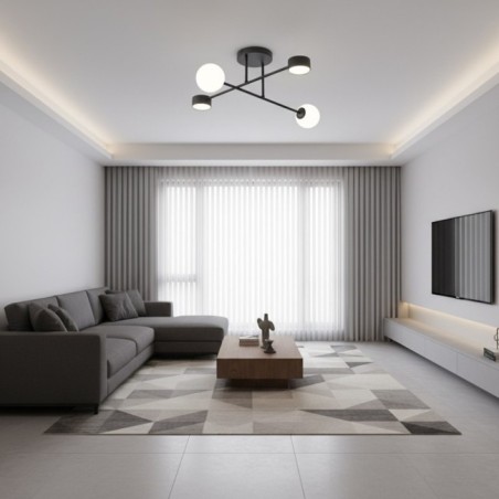 Lámpara de techo Varli negro (4 luces)