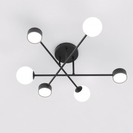 Lámpara de techo Varli negro (6 luces)